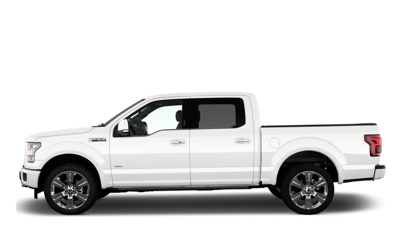 White Ford F-150 pickup truck